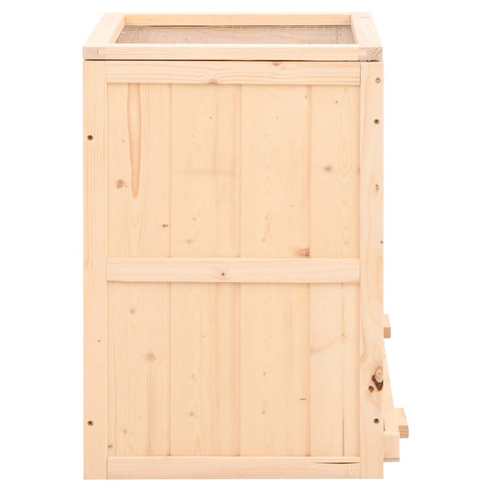 Homgoday Jaula de Madera para Hamster con Rueda de Correr y 2 Niveles - Casa de Juego y Descanso para Mascotas Pequeñas