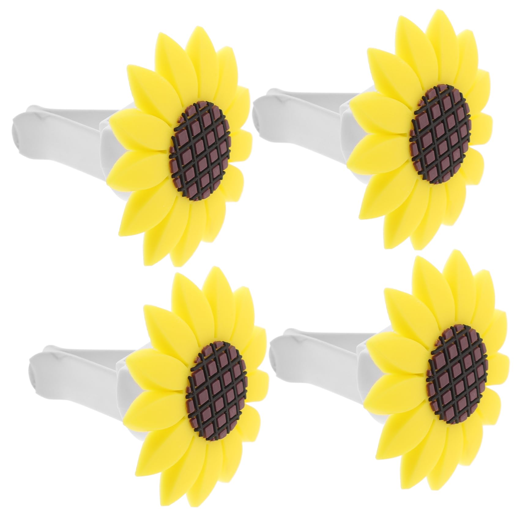 ibasenice 5 Set Di Accessori Per Auto Clip A Forma Di Girasole Clip Per Bocchette Di Ventilazione Per Auto 4 Pezzi * 5