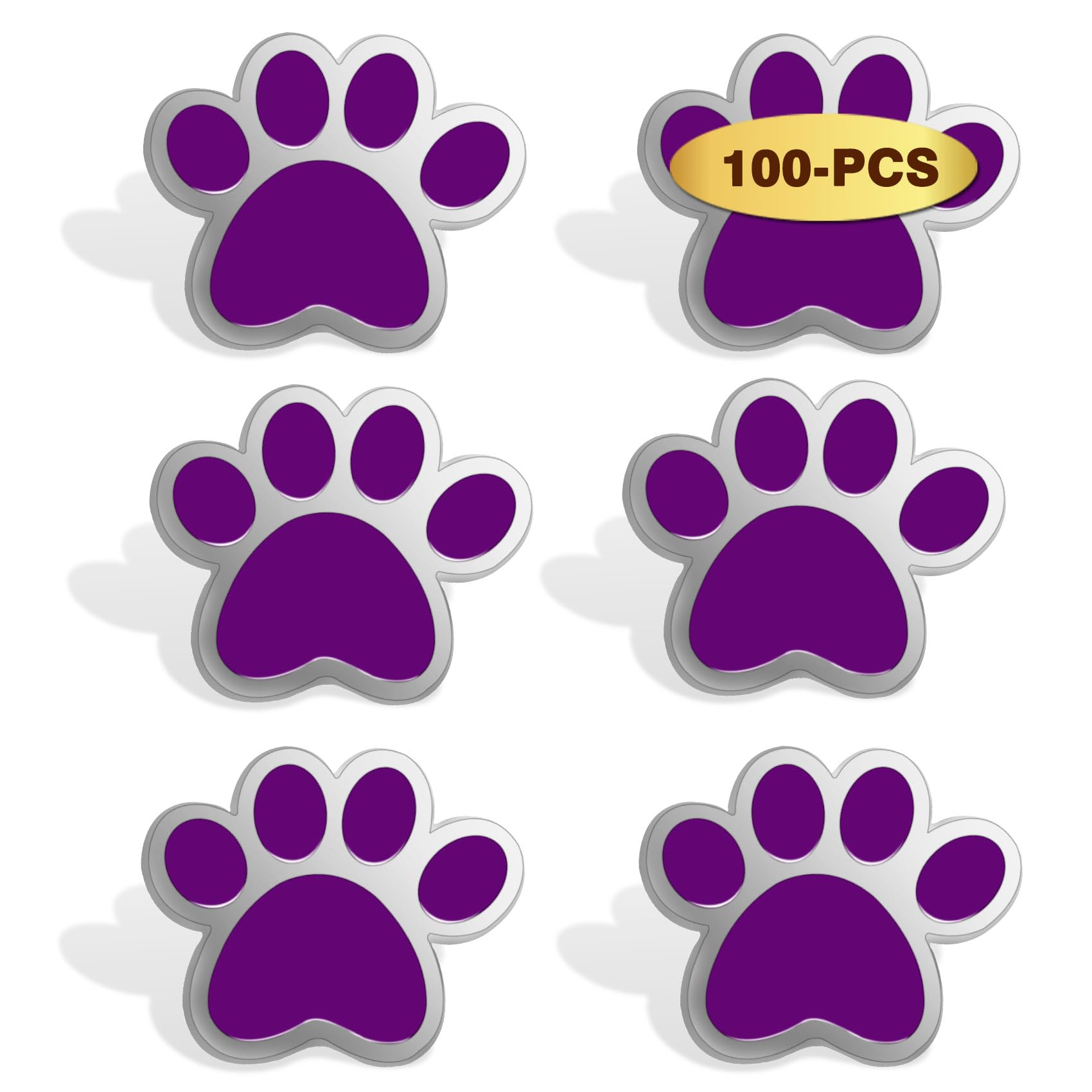 6/12/50/100Pcs Multiple Colour Paw Award Lapel Pin 1 “ -School Student Awards Mascot Brooch Animal Badge For Clothes Bags Hats