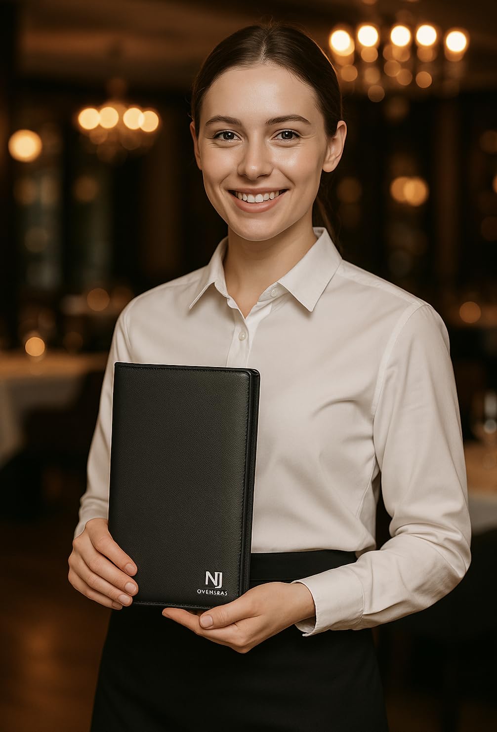 NJ Check Presenter, Bill Folder for Hotel and Restaurant with Credit Card Slot Receipt Pocket for Hotel and Restaurant, Guest Check Folder - 9x6 Inches: 02 Pcs 4