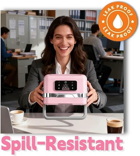 Miniatura 7 de Lonchera térmica - Calentador de alimentos portátil para el trabajo, lonchera eléctrica inalámbrica para adultos y hombres, lonchera calentable