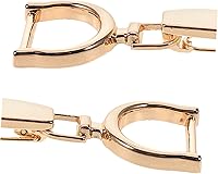 Vista 8 de EXCEART 5 dijes de cadena para zapatos con hebilla de cinturón para zapatos, mochila, ropa, bolsa, correa de metal, hebillas doradas