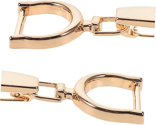 Miniatura 8 de EXCEART 5 dijes de cadena para zapatos con hebilla de cinturón para zapatos, mochila, ropa, bolsa, correa de metal, hebillas doradas