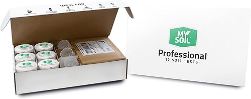 MySoil - Kit de prueba de suelo paquete de 12 Cultiva el mejor césped y jardín Análisis completo y preciso de nutrientes y pH con recomendaciones