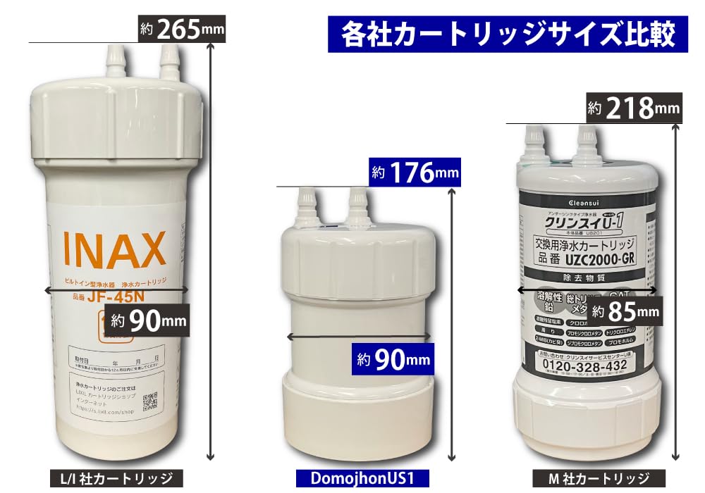 リクシル/イナックスのビルトイン（アンダーシンク）浄水器用 互換カートリッジ 楽天市場】リクシル/イナックスのビルトイン（アンダーシンク）JF-45N
