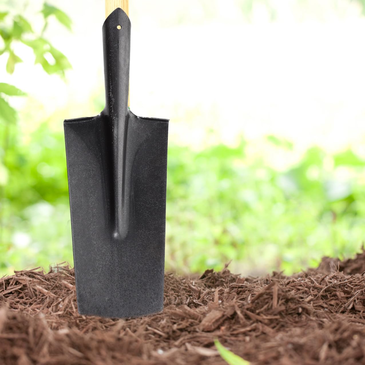 Milisten Herramienta de Jardinería Pala para Cavar de Acero Manganeso Ligera y Práctica Mango Resistente para Trabajo en Huerto y Camping