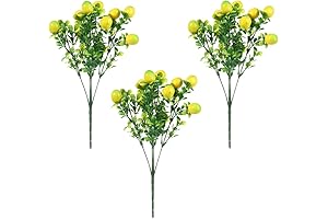 3Pcs Artificial Lemon Branches for Home Decor
