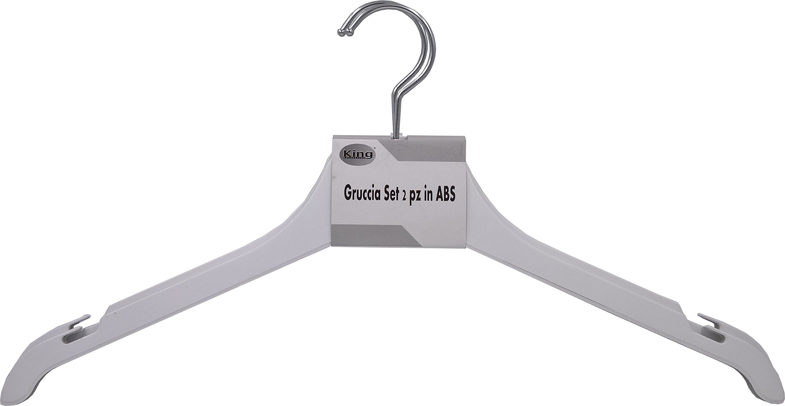 Cintre blanc King Home g1780043/B dimensions 46 x 1,2 x 15 cm pour armoire