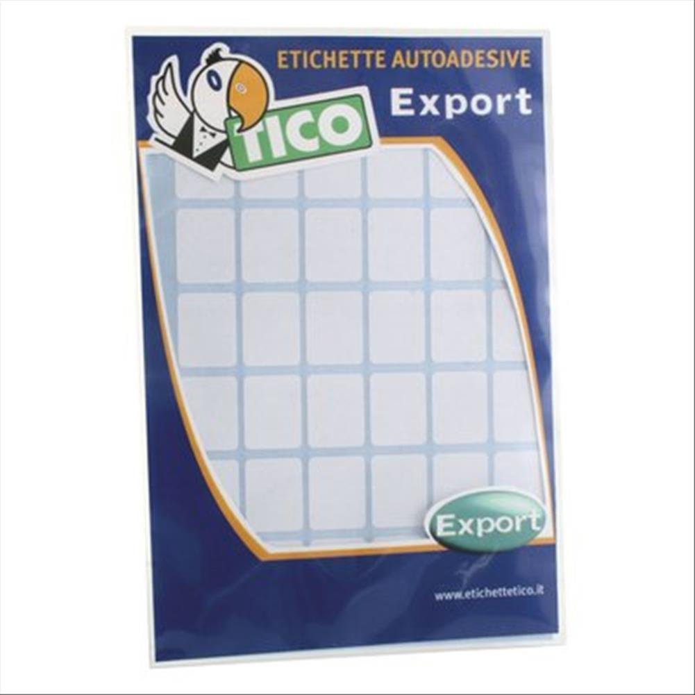 Tico España 947905 E-3825, Etiquetas A5 blancas adhesivas escribible 38x25mm, sobre de 10 hojas