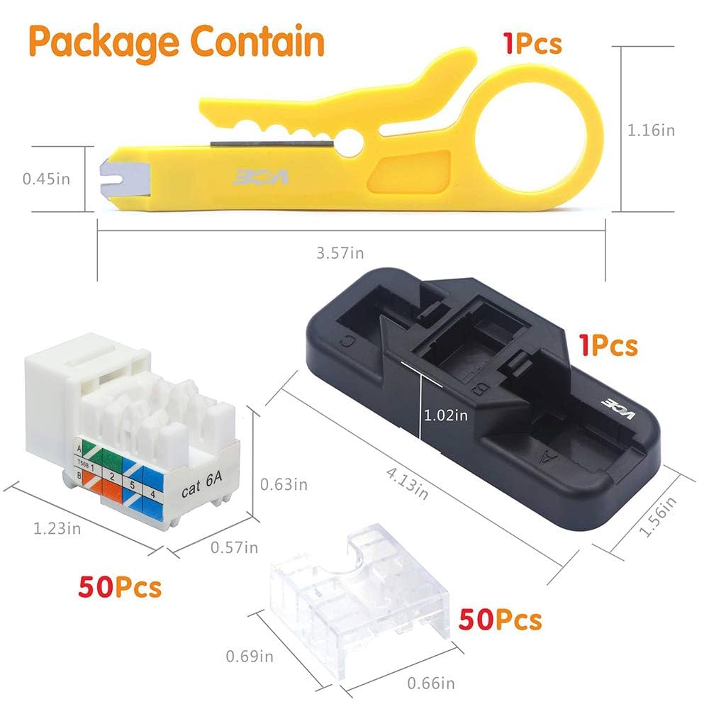 MM6 LC コンプ VCE Keystone RJ45 Coupler Cat6 UL Listed, Ethernet Inline
