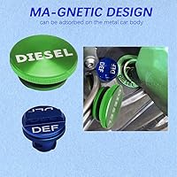 Vista 6 de 2 tapas de combustible diesel, cubierta de cuello de llenado de combustible, tapa de tanque de combustible diésel de aluminio, tapa de combustible