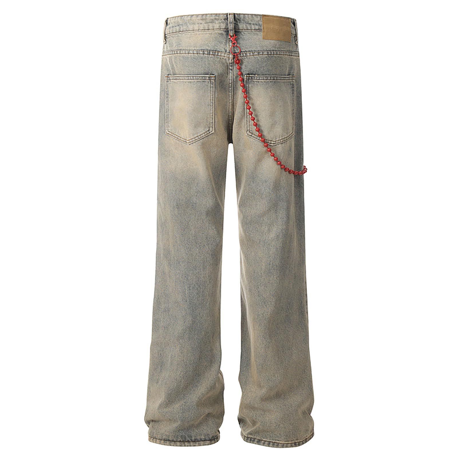 Genérico Pantalones Vaqueros Hombre Diseño Desgastado con Roturas y Lavado Artístico para Estilo Casual Moderno