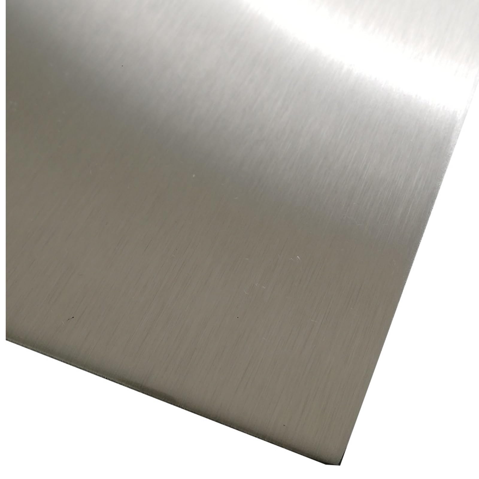 Edelstahlblech 1250x250 mm V2A, K240 geschliffen, 1,5 mm stark, einseitig mit Schutzfolie, Dekoblech, CNS Blech