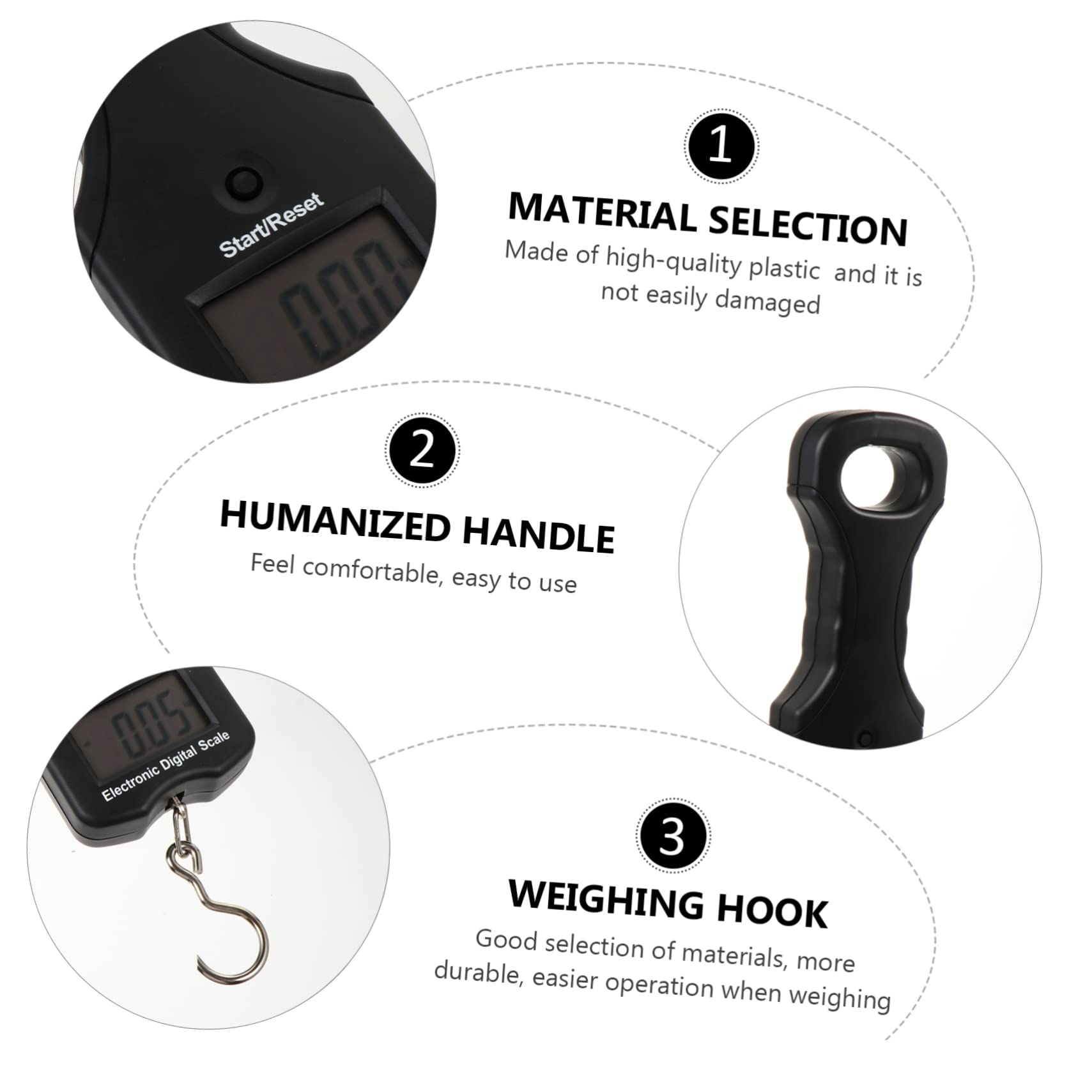 Báscula Colgante Digital para Equipaje 30kg Diseño Ingenioso y Plástico Resistente, Portátil y Fácil de Llevar para Viajes y Uso Diario