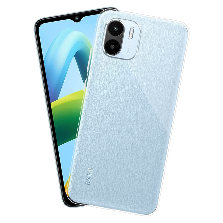 Image of REALCASE Silicone Back Cover Case, Scratch Resistant Protective Crystal Clear Transparent Shock Proof Back Cover Case for Redmi A1 / A2
