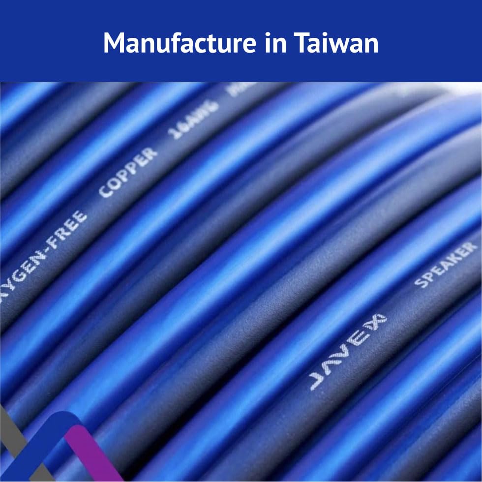 Speaker Wire 14 Gauge 50FT Oxygen-Free Copper Audio Cable Blueblack | 14AWG 2 Conductors HighFlex Cable for Automotive Stereo Home Theater In-wall and Commercial Sound System Audio Cable DIY product thumbnail 6