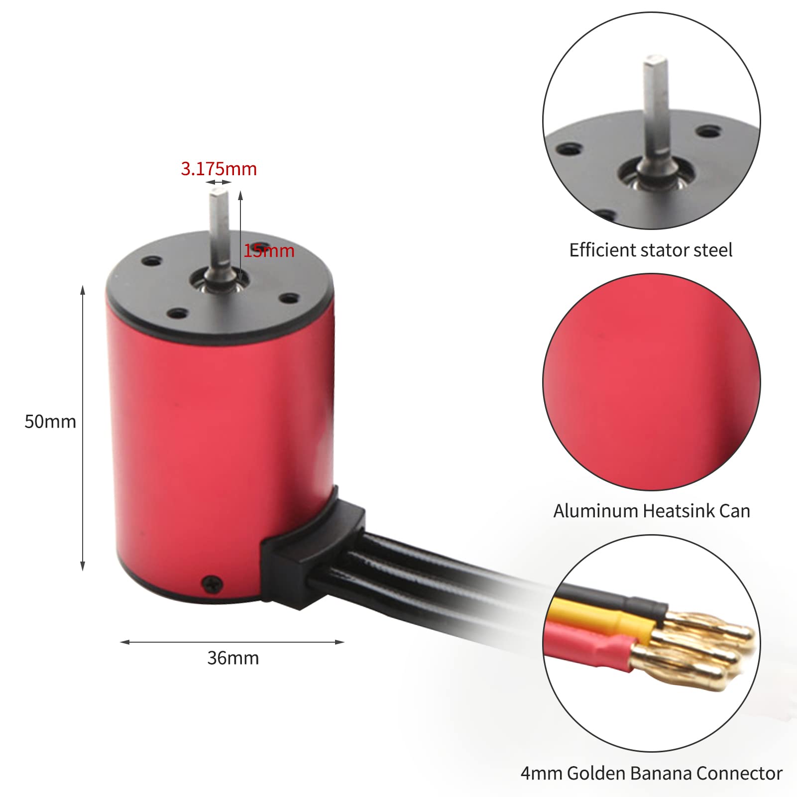 Silnik bezszczotkowy, HUIOP S3650 2300KV bezszczotkowy silnik 60A bezszczotkowy ESC XT60 Plug 25KG Servo Programowanie Karta Radiatora Zamiennik do samochodu 1/8/1/10 RC