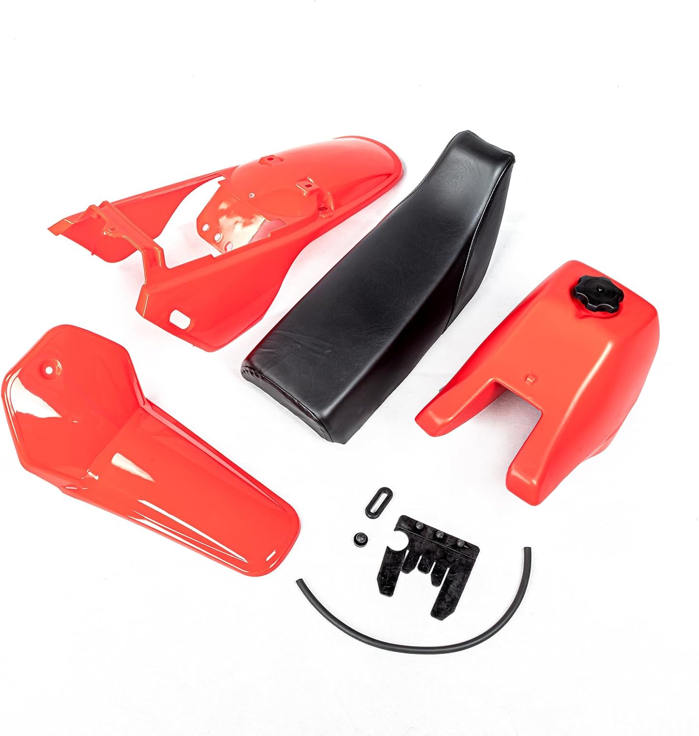 PW80 Plastic Kit, Tank Seat Gas Cap Petcock for yamaha PW80 PY80 PEEWEE Y-Zinger 80 Kid Bikes (Red)