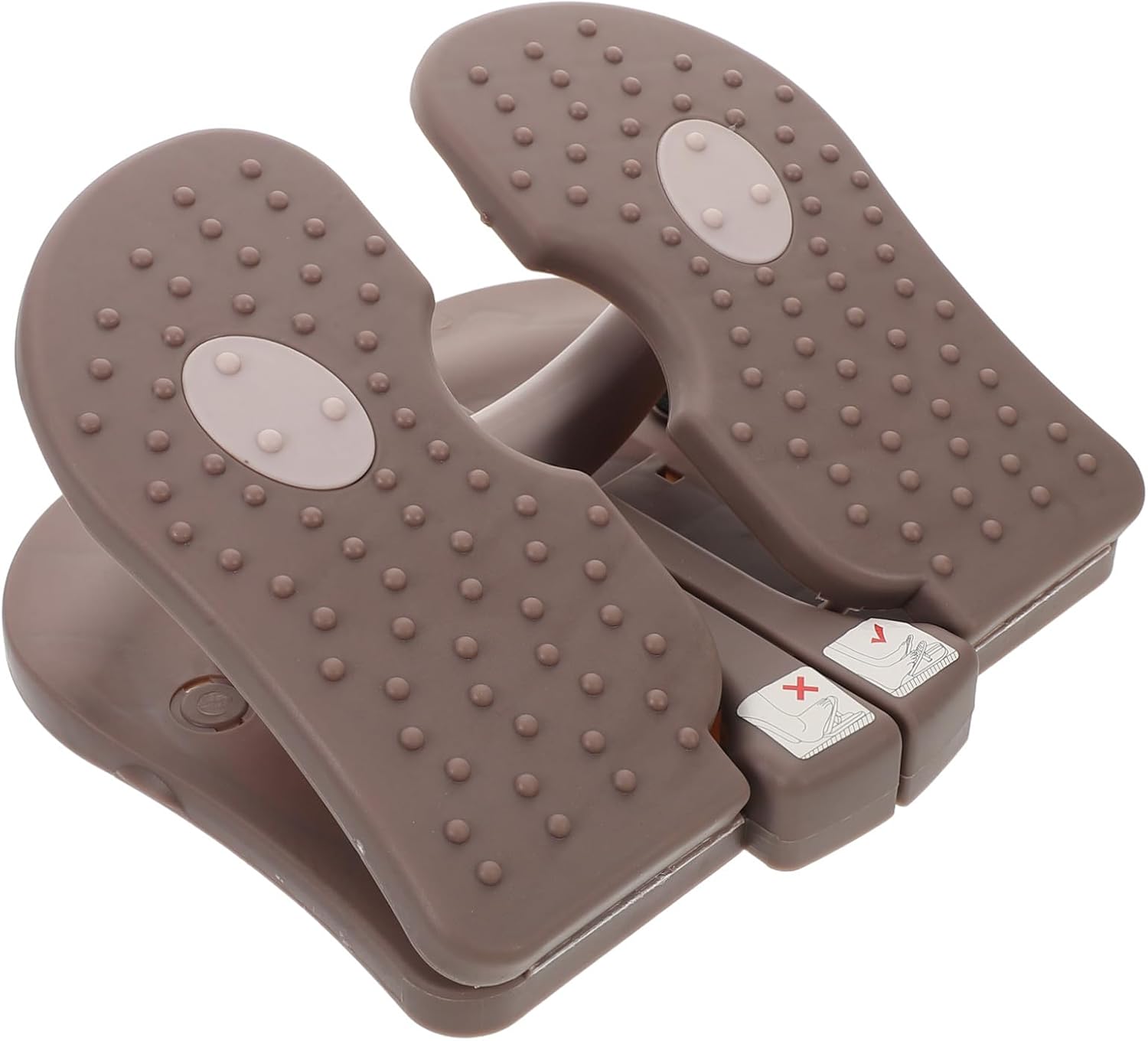 Portable Mini Stepper Coffee Color Compact Fitness Stepper for Home Workouts Quiet Leg Muscle Toning Trainer Efficient Space-Saving Design