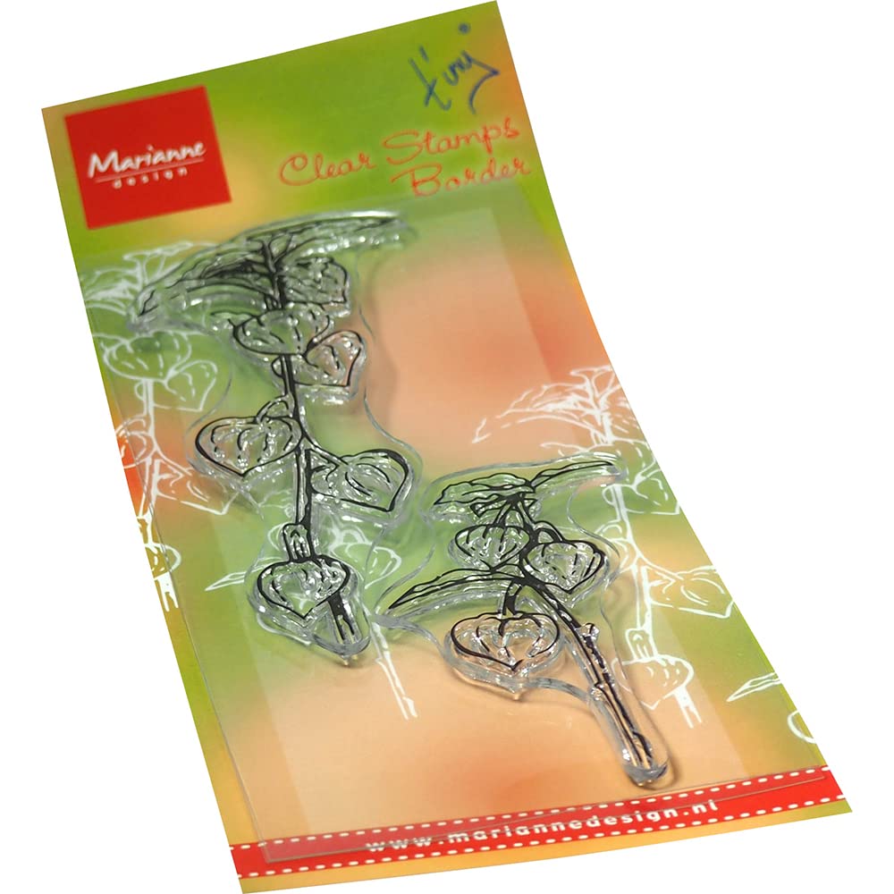 Marianne Design Clear, Tiny's Border-Lantern Plant, for Stamping Cardmaking Arts and Crafts Acrylic Block, Paper, Silicone, One Size