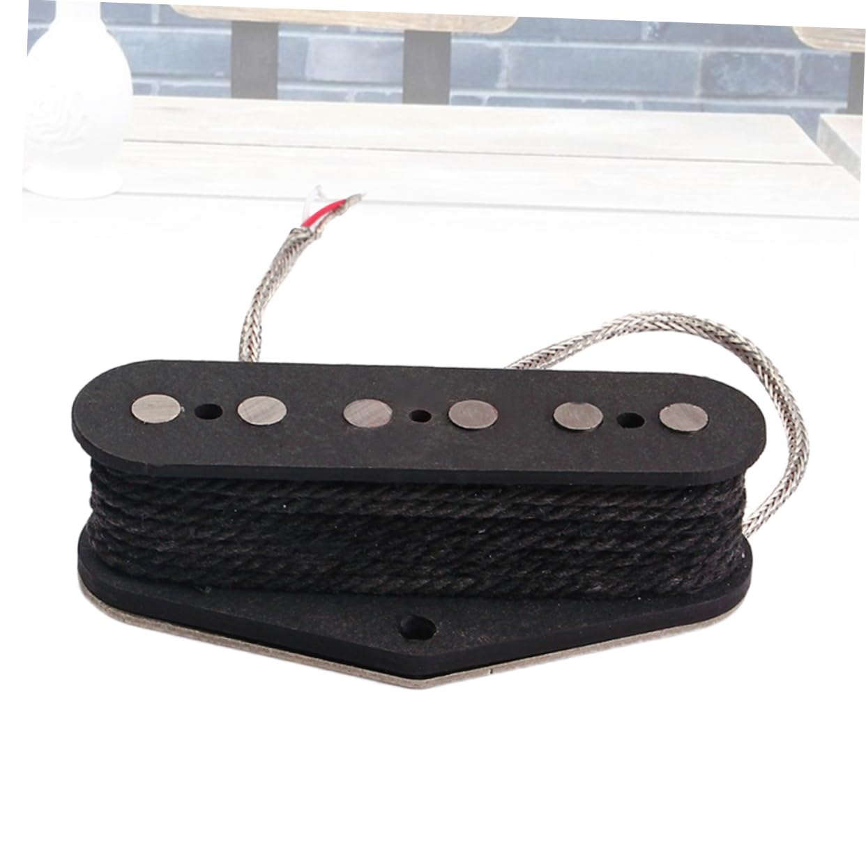 Pickup Ponte per Chitarra Elettrica Nero Gma02 Alnico 5 | 5 Magneti, Coperture per Pickup al Manico Incluse, Stile Vintage, per Basso e Strumenti Elettrici