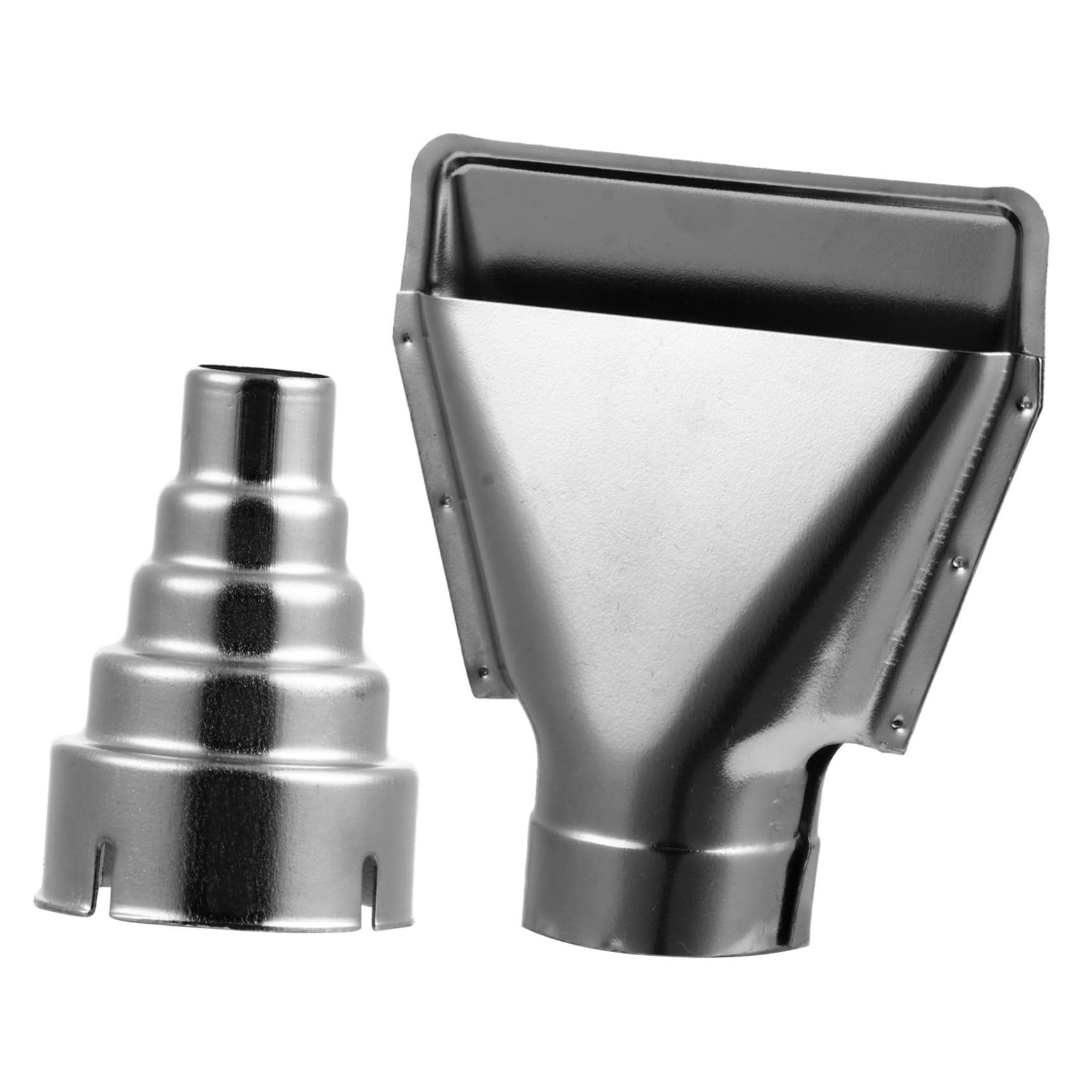 KICHOUSE 2pcs Head Nozzle for Hot Air Nozzle Hot Air Replacement Nozzle Air Flow Nozzle Heat Nozzle Attachments Heat Reflector Nozzle Air Parts Nozzle Tool Silver Stainless Steel