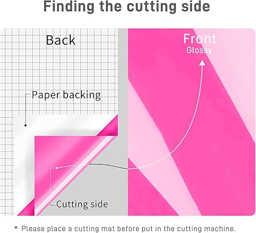 Miniatura 4 de Lya Vinyl Rollo de vinilo permanente rosa brillante, 12 pulgadas x 12 pies, rollo de vinilo adhesivo permanente para exteriores para CRI-Cut,