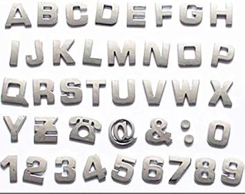 1 Set 40 Pcs Silver Car Logo Auto 3D Chrome Decal Emblem Badge Sticker Number Letters Combination Pastes
