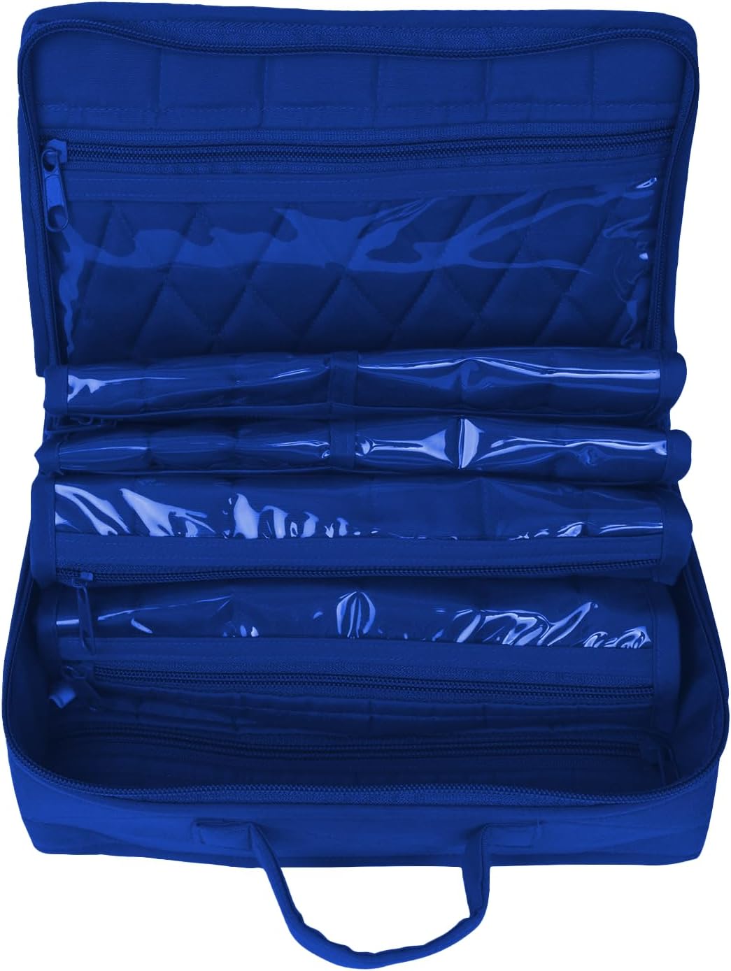 Yazzii Original Craft Organizer Tote Bag- Portable Storage Bag Organizer - Multipurpose Storage Organizer for Crafts, Toiletries, Medication, Cosmetics & Jewelry Royal Blue