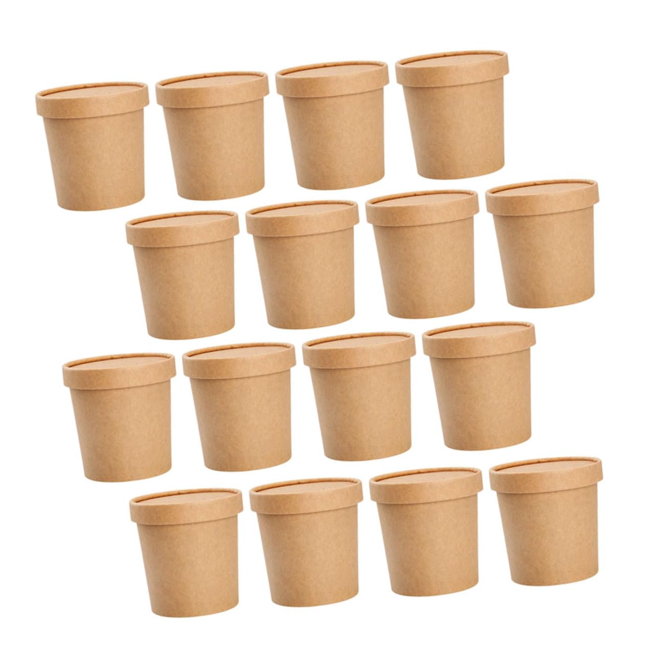 FOYTOKI Sturdy Kraft Paper Soup Holder 50 Soup Cups Safe Non-slip Great for Home Shop Events