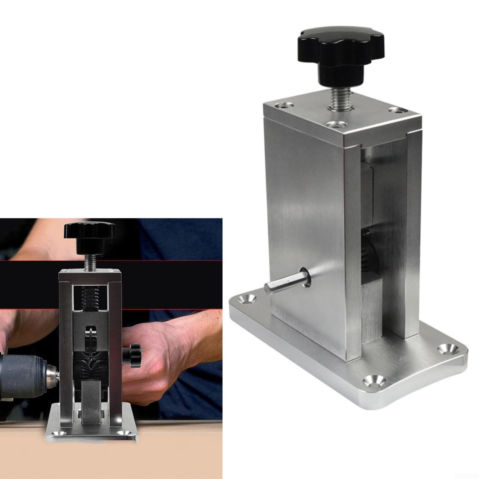 Pelacables automático para taladro inalámbrico, pelador de cables eléctricos de aleación de aluminio con perilla de ajuste manual, herramienta de pelado de precisión para reparaciones eléctricas y
