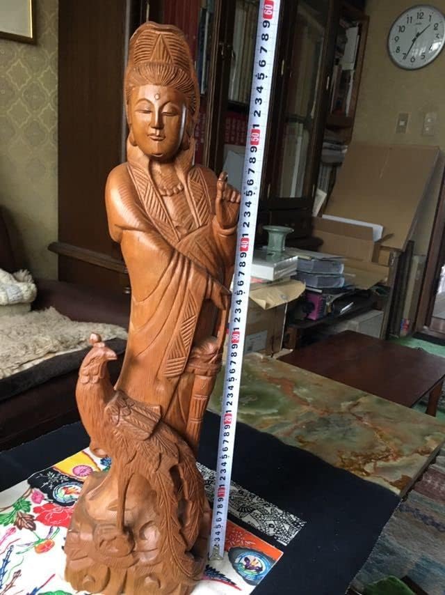 仏教美術 仏像 中国 観音菩薩 木彫 観音像 孔雀 仏像 観音像