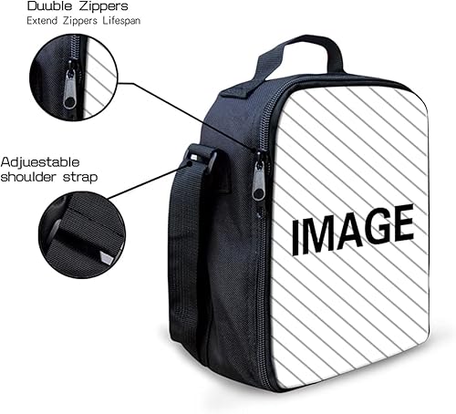 Miniatura 3 de INSTANTARTS Bolsas de almuerzo de caracoles morados para niños y niñas, con aislamiento, hielera térmica, bolsa de almuerzo para regreso a la