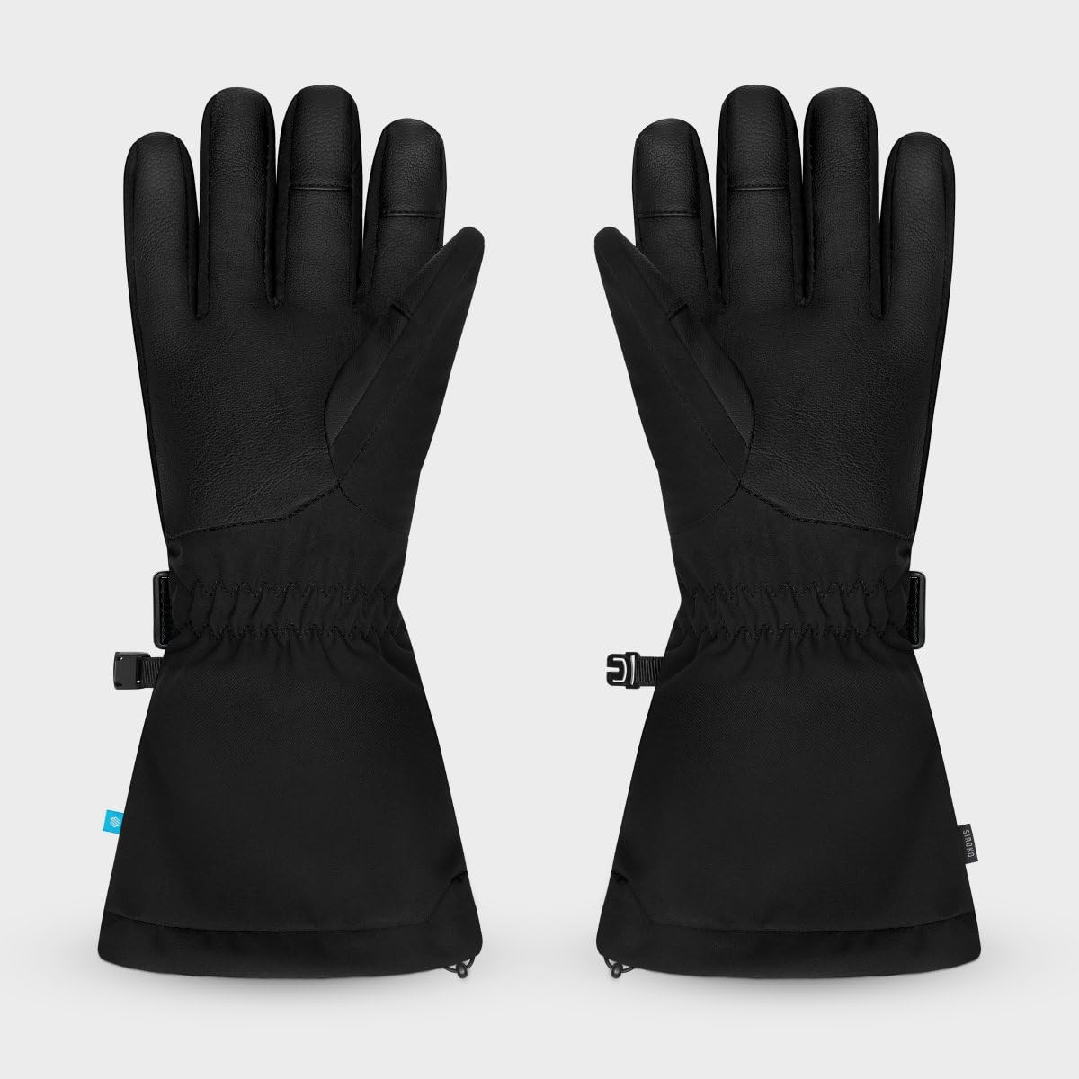 SIROKO - Ocieplane Rękawice na Narty i Snowboard Siroko SRX NOOK Black - XS - Czarny