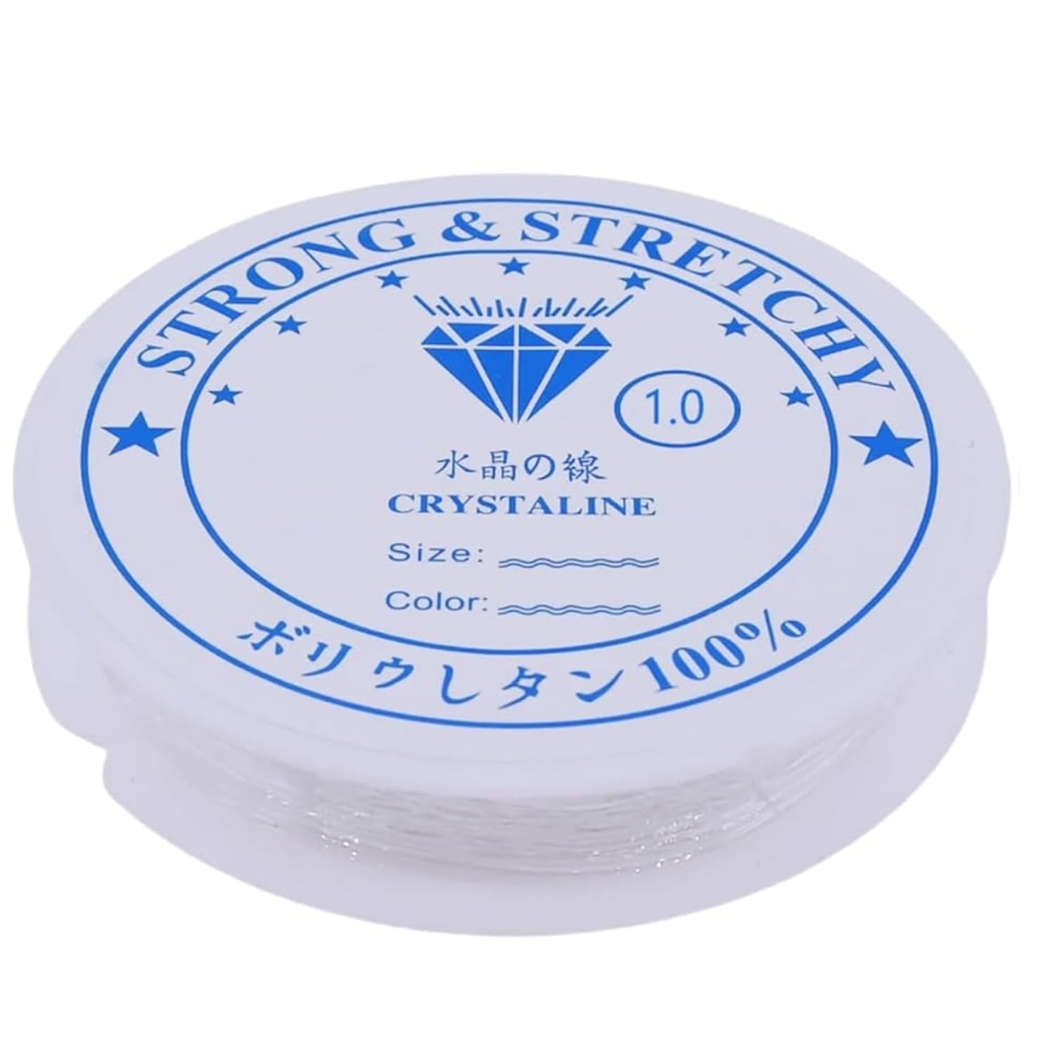 10M Clear Stretchy Elastic Cord - 1.0mm Round Beading Thread for Bracelets, Necklaces, DIY Jewelry Making, Strong & Durable Spool for Crafting, Flexible String for Beads & Handmade Accessories