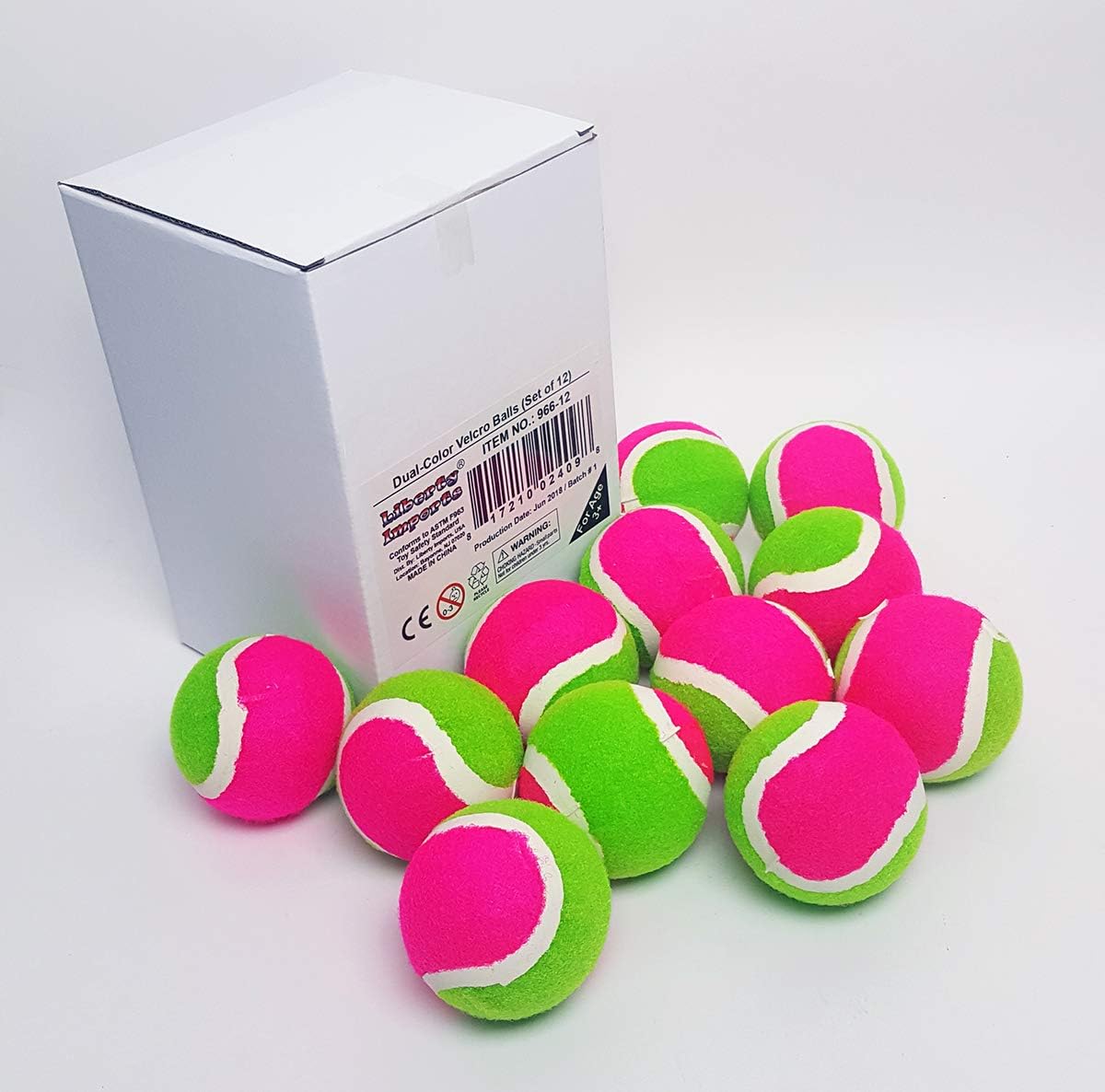 Liberty Imports Replacement Sticky Balls for Toss and Catch Sports Game (Hook and Loop) Refill Pack 1 Dozen Bulk (Set of 12)