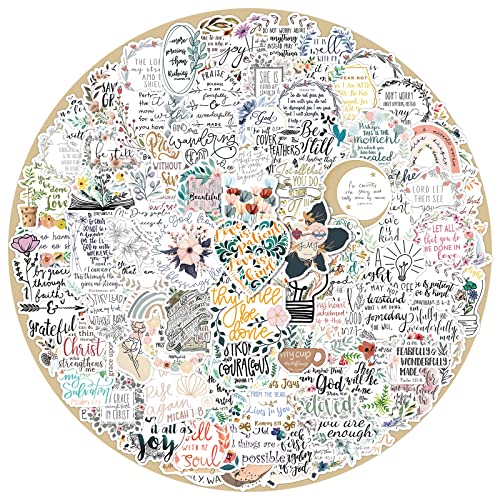 100Pcs Bible Verse Stickers Jesus Christian Stickers Inspirational Decor Easter Party Favors For Kids Teens Adults Water Bottles Scrapbook Window Wall Cute Aesthetic Waterproof Vinyl Graffiti Decals #TOP4