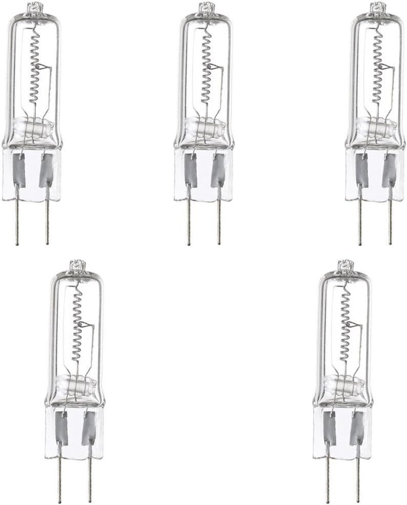 Anyray A1708Y 5-Bulbs 75 Watt G8 75W Halogen T4 Light Bulbs 110V-130V GY8.6 75Watt Base