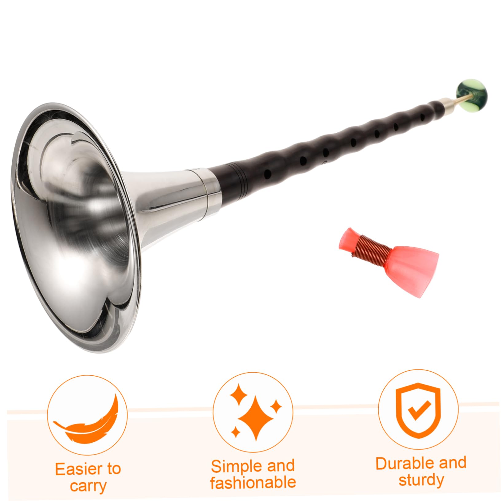 Suona Musikinstrument Kupfer und Eisen Leichtes Anfänger Satz in C-dur Ethnisches Blasinstrument für Studenten und Professionelle Musiker zum Üben und Spielen Zufällige Farbe