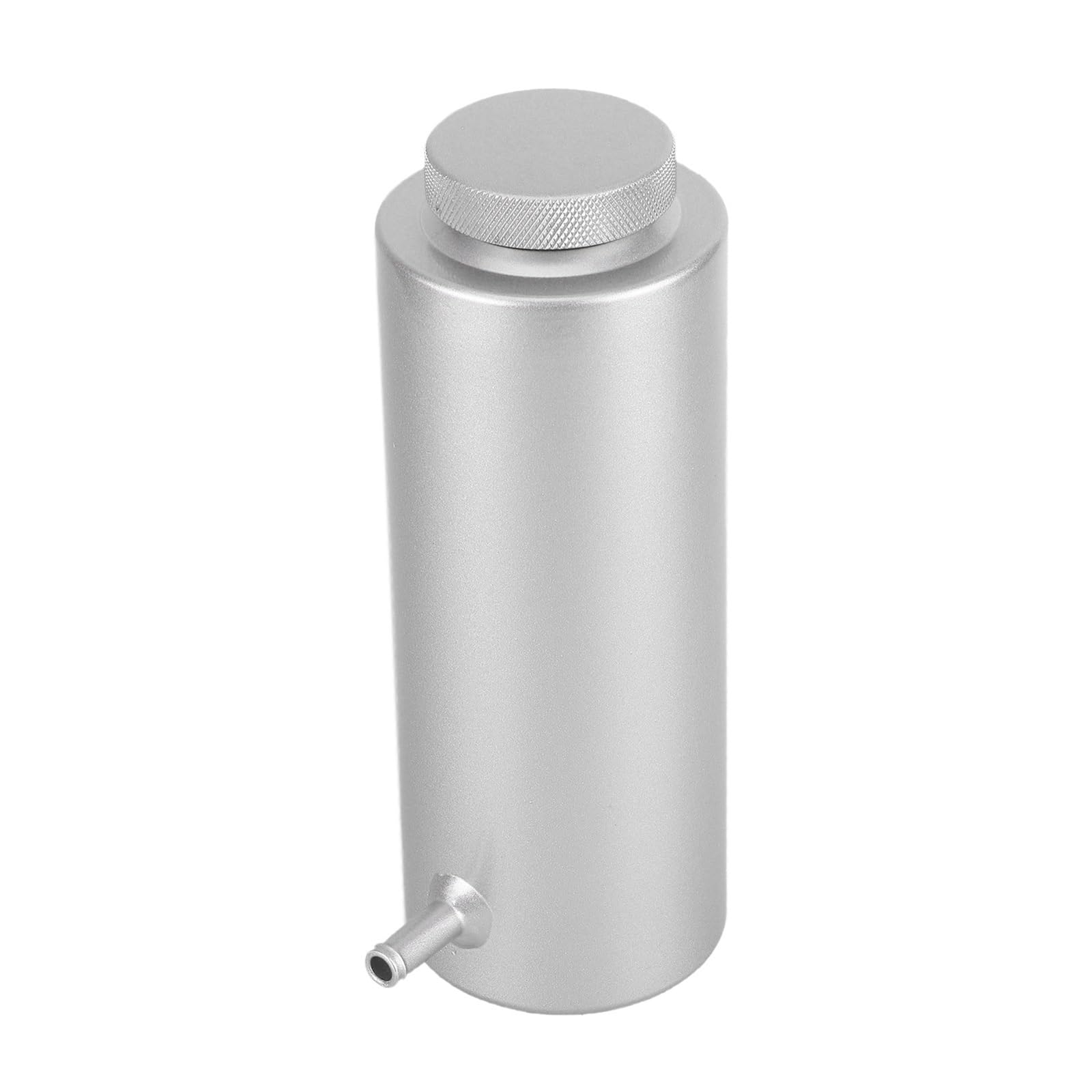 Pojemnik na płyn chłodzący 1 szt. Uniwersalny aluminiowy zbiornik na olej samochodowy 0,8 l, wyrównawczy płynu chłodzącego, przelewowy(Sliver)