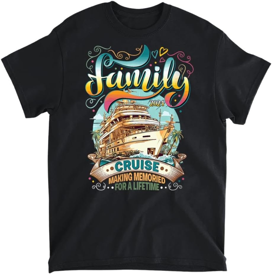 Tshirt à col en V pour femme « Making Memories Family Vacation 2024