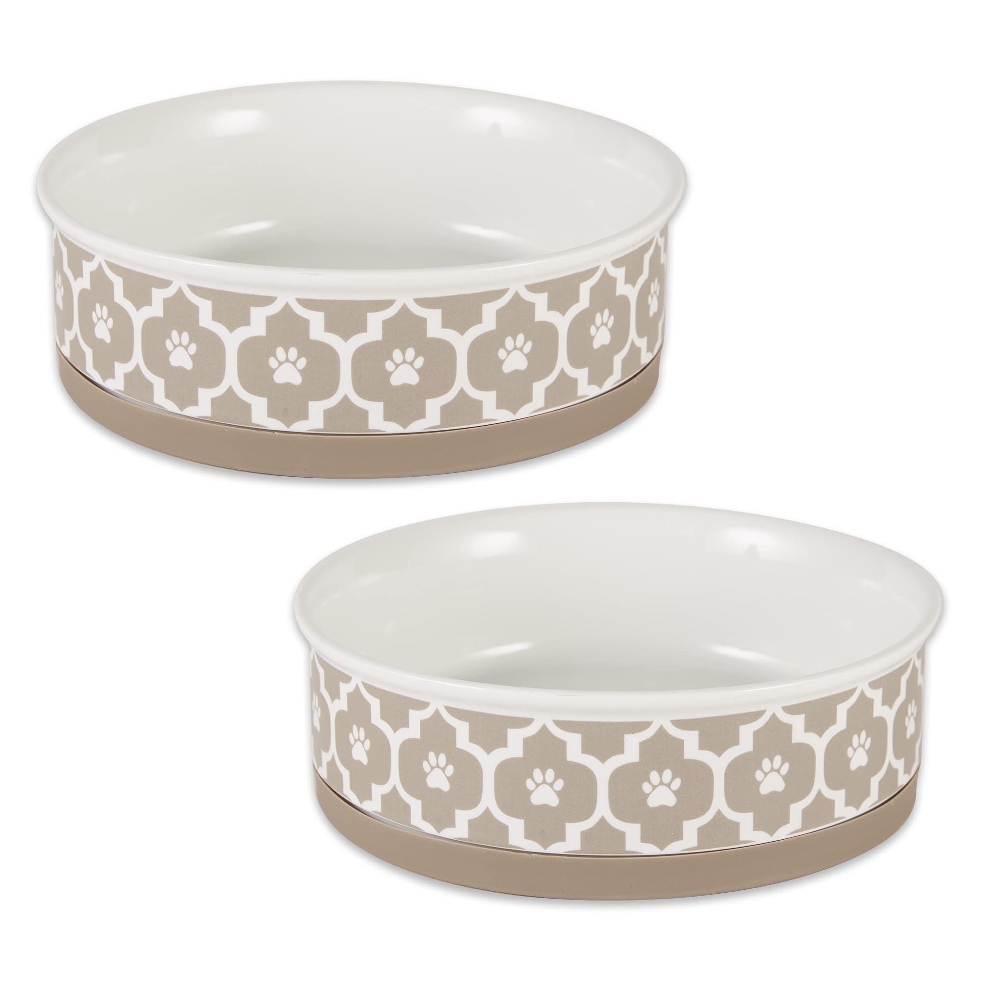 Bone Dry Lattice Collection Evcil Hayvan Kasesi ve Kutu, Büyük Set, 7,5 x 2,4, Taş, 2 Parça
