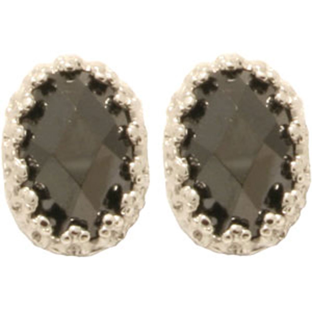 Boucles d'oreilles argent Isinay noires en argent 925