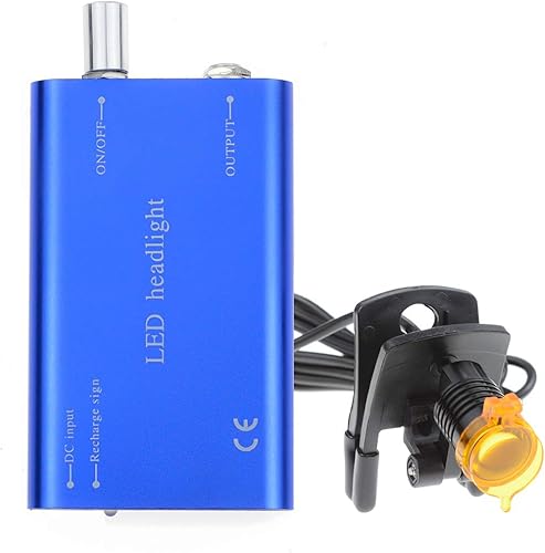 Miniatura 2 de Faro de 3W con filtro de clip de plástico, luz principal, faro para lupa binocular con bolsa (azul)