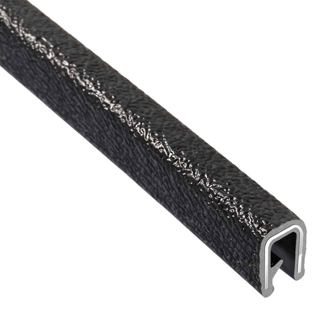 TrimLok Edge Trim PVC/Aluminum with Textured Black Finish, Fits 3/16