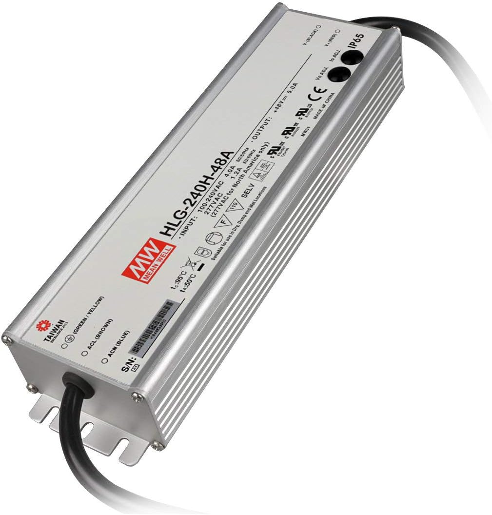 LED Driver Single Output Switching Power Supply - Output Voltage and Current Adjustable by Internal Pot, 48V 5A 240W - HLG-240H-48A