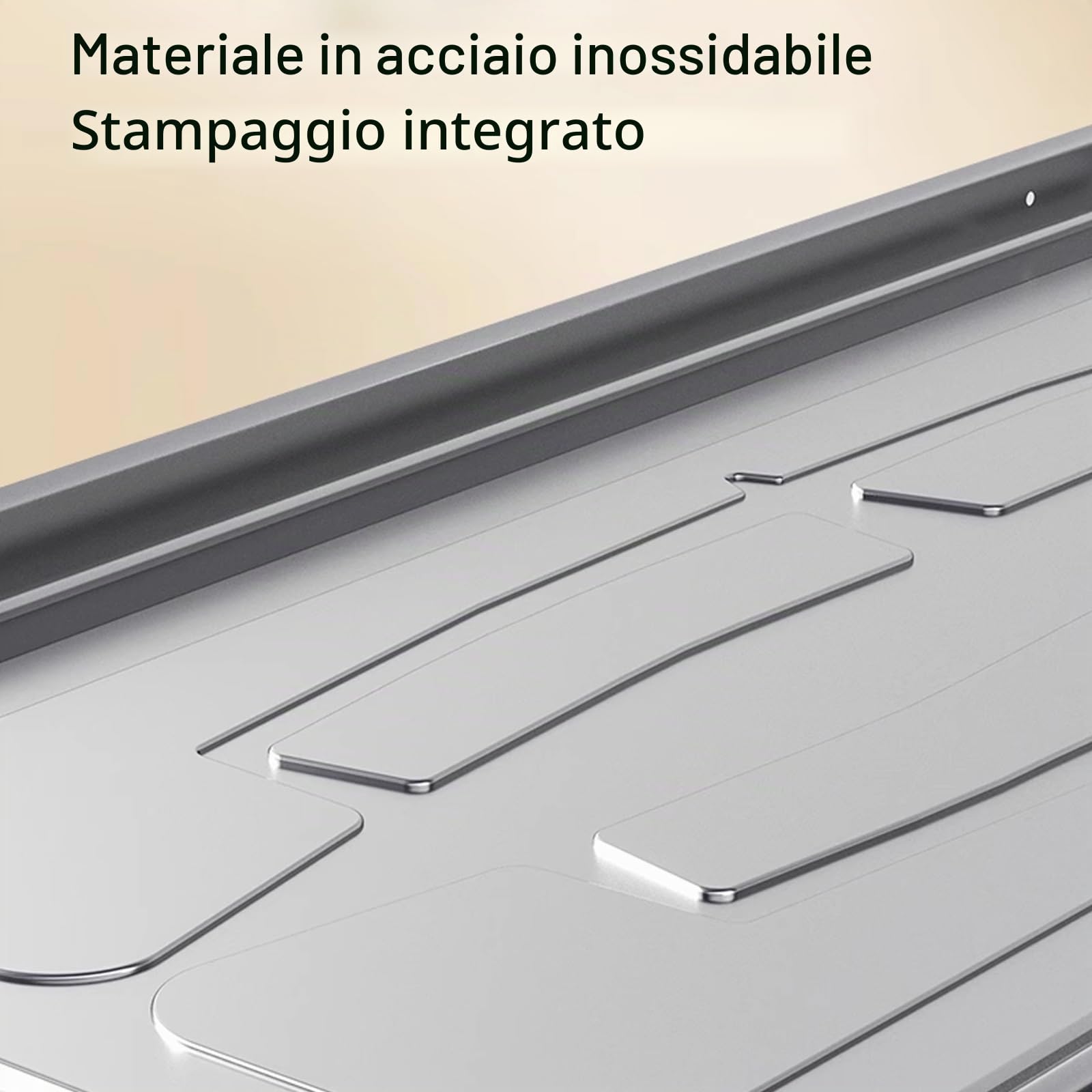 Vasca Raccogli Condensa Condizionatore Acciaio Inossidabile Con Tubo Flessibile da 2m, Raccolta Acqua per Pompe di Calore Esterne(84 * 39cm)