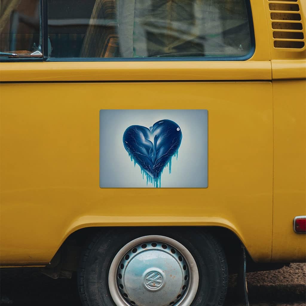 Beautiful Heart Car Magnet 2 PCS - Graphic Art Car Magnet - Snow Sticker