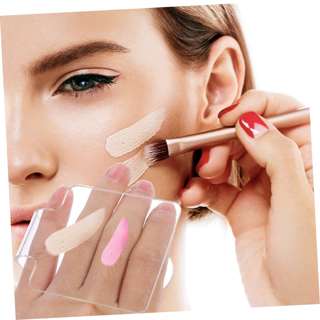 IWOWHERO Crylic Makeup Manicure Palette Set 2 Styles Comfortable for Diy Nail Dec