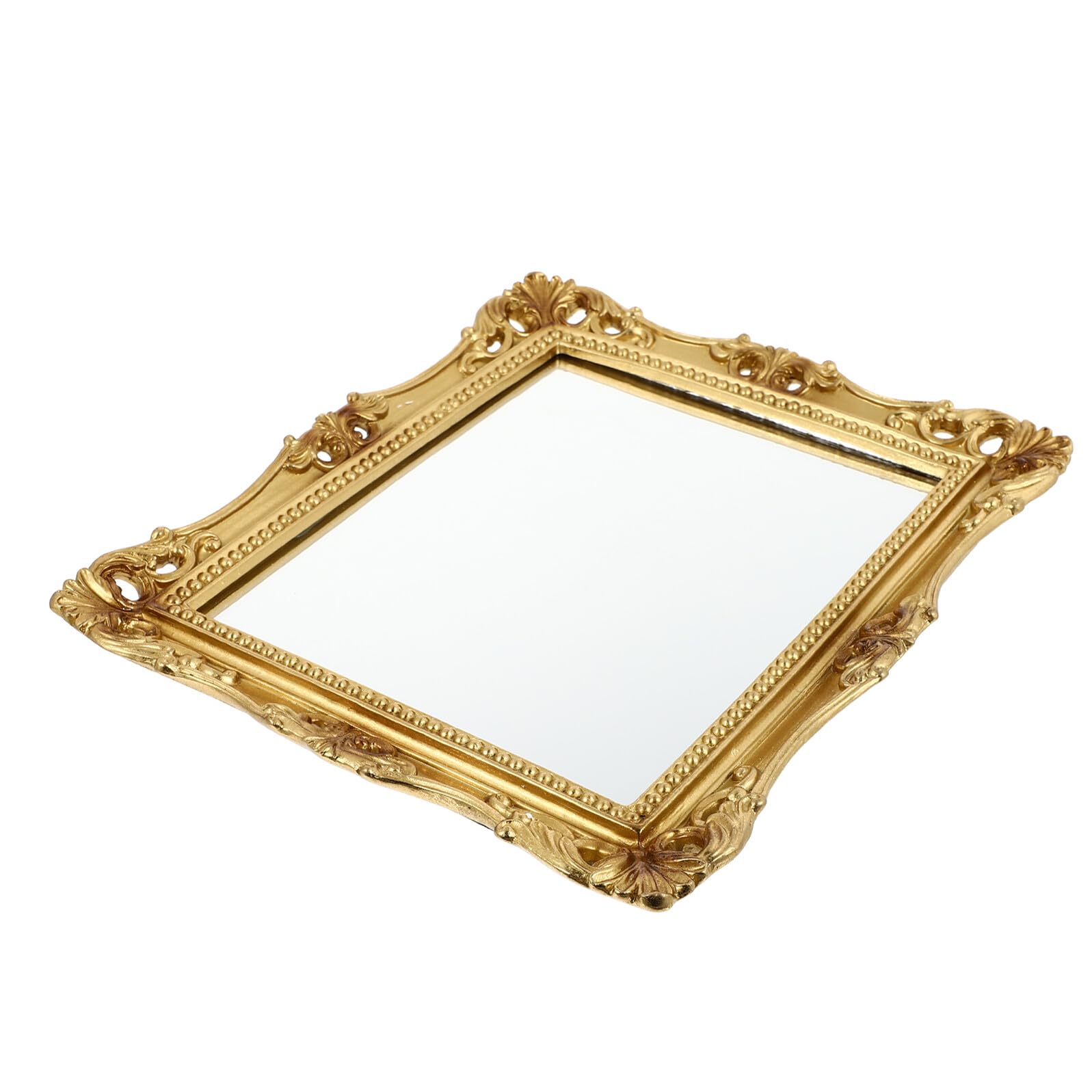 Miroir maquillage vintage sculpté décoratif haute précision pour coiffeuse